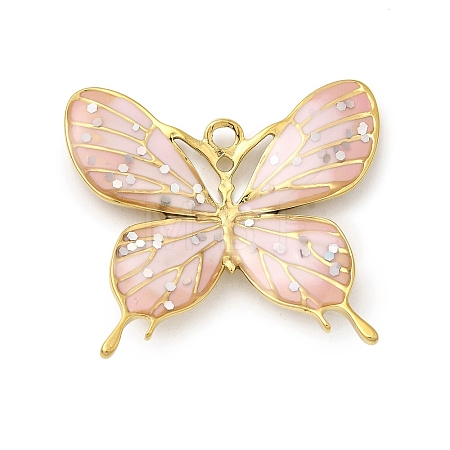304 Stainless Steel Enamel Pendants STAS-I355-04G-1