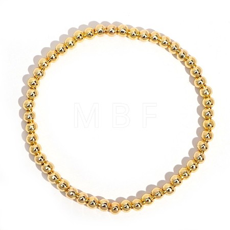 Summer 304 Stainless Steel Round Bead Stretch Bracelets AF7427-2-1