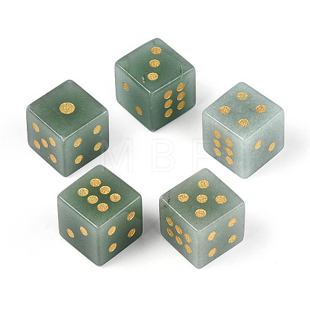 Natural Green Aventurine Carved Cube Dice T144-07C-1