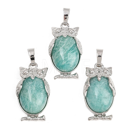 Natural Amazonite Pendants G-A315-03G-P-1