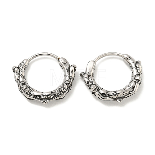 316 Surgical Stainless Steel Hoop Earrings EJEW-D096-12AS-21-1