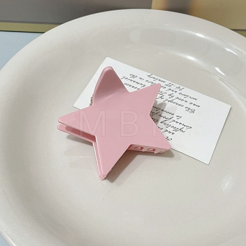 Cute Candy-Colored Star Cellulose Acetate Claw Hair Clips for Women - Perfect for Updos and Half-Up Hairstyles ST9521027-1