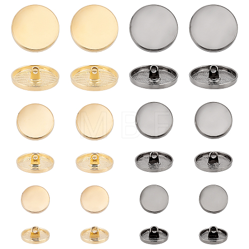 48pcs 6 Style Alloy Shank Buttons DIY-CA0004-59-1