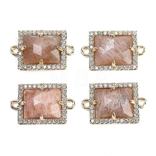 Natural Sunstone Faceted Rectangle Links G-I375-07G-11-1