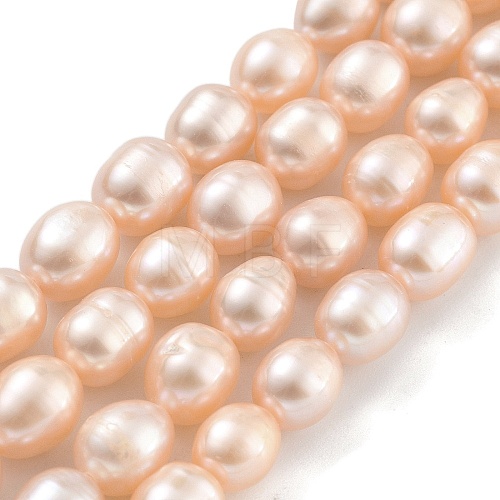 Natural Cultured Freshwater Pearl Beads Strands PEAR-P062-08I-1