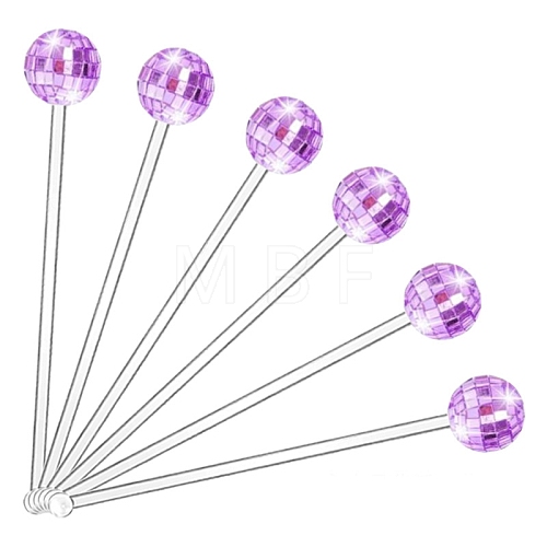 Disco Ball Plastic Cocktail Stirrers PW-WGEE6B6-02-1