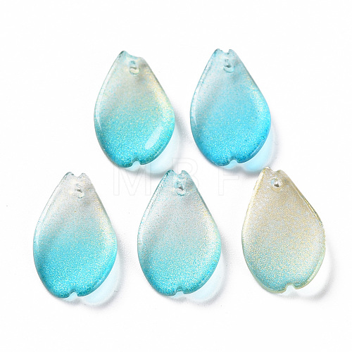 Transparent Spray Painted Glass Pendants GLAA-S190-014A-01-1