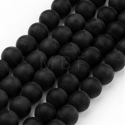 Frosted Glass Bead Strands GLAA-G016-10mm-02-1