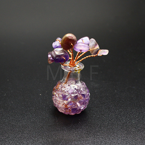 Natural Amethyst Chips Tree Decorations PW-WG47813-05-1