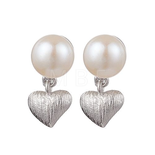 Natural Pearl Ear Studs EJEW-P286-36P-1