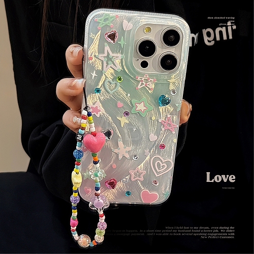 Silver Down Dopamine Stars TPU Plastic Mobile Phone Cover PW-WG00A56-04-1