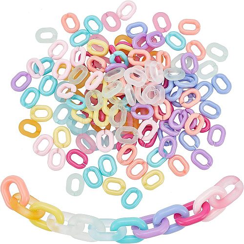 360Pcs 12 Style  Acrylic Linking Rings FIND-FH0003-75-1