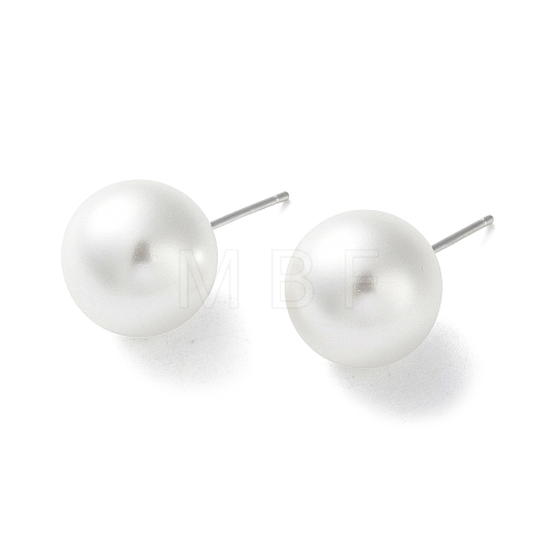 Imitation Pearl Stud Earrings EJEW-P296-21D-P-1