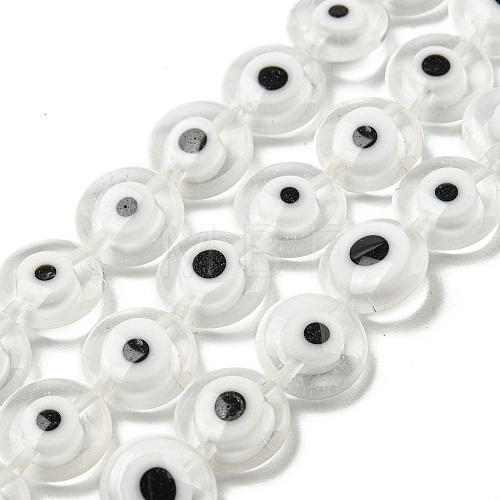 Handmade Evil Eyes Lampwork Beads Strands LAMP-H001-11A-01-1