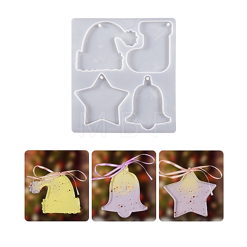 Christmas DIY Silicone Pendant Molds PW-WGD365F-02-1