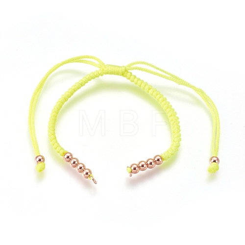 Nylon Cord Braided Bead Bracelets Making BJEW-F360-FRG14-1