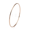 Ion Plating(IP) 304 Stainless Steel Simple Plain Bangle for Women BJEW-F461-01B-RG-2