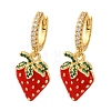 Brass Micro Pave Cubic Zirconia Hoop Earrings EJEW-D322-10G-4