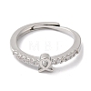 Rack Plating Brass Clear Cubic Zirconia Constellation Adjustable Rings for Women RJEW-S407-08P-07-2