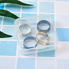 4 Colors Stainless Steel Grooved Finger Ring Settings STAS-TA0001-26D-3