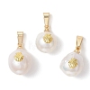 Natural Baroque Pearl Keshi Pearl Pendants PALLOY-JF04964-1