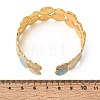 304 Stainless Steel Enamel Flat Round Open Cuff Bangles for Women SA-CBA1A30-03B-G-5