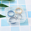 4 Colors Stainless Steel Grooved Finger Ring Settings STAS-TA0001-26E-3