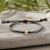 304 Stainless Steel Alphabet Bead Adjustable Bracelets IC6774-13-2
