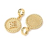 Brass European Dangle Charms KK-H278-01G-03-2