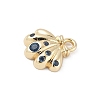 Brass Micro Pave Cubic Zirconia Charms KK-M326-20A-G-2