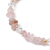 Natural Quartz Chip Beaded Bracelets for Women BJEW-JB11742-01-3