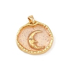 Transparent Epoxy Resin Brass Pendants KK-B163-01G-05-1