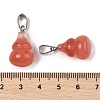 Cherry Quartz Glass Pendants G-B127-03P-16-4