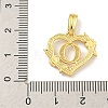 Heart Brass Pendants KK-I714-04G-O-3