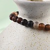 Natural Banded Agate/Striped Agate Bead Stretch Bracelets X-BJEW-K212-A-003-2