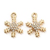 Brass Micro Cubic Zirconia Charms KK-Q789-33G-1