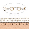 Two Tone 304 Stainless Steel Heart Link Chains CHS-C013-04A-01-2