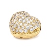 Brass Micro Pave Cubic Zirconia Beads KK-L229-076B-G-2