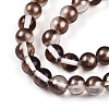 Baking Paint Transparent Glass Beads X1-DGLA-N011-8mm-09-3