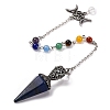 Natural Lapis Lazuli Pointed Hexagonal Cone Dowsing Pendulums G-Q184-03D-AS-2