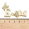 Brass Micro Pave Clear Cubic Zirconia Pendants KK-G498-01E-02-3