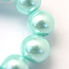 Baking Painted Pearlized Glass Pearl Round Bead Strands HY-Q330-8mm-45-3