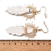 Halloween Ghost Alloy Dangle Earrings LS-EJEW-K316-02G-3