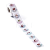 8 Patterns Santa Claus Round Dot Self Adhesive Paper Stickers Roll DIY-A042-01J-3