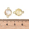 Brass Natural Lemon Quartz Connector Charms KK-Z096-01G-01-3