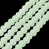 Imitation Jade Solid Color Glass Beads Strands EGLA-A034-J10mm-MD01-2