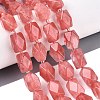 Cherry Quartz Glass Beads Strands G-Q608-11J-1