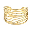 Non-Tarnish Stylish European and American Style 304 Stainless Steel Cuff Bangles for Women BJEW-Z077-03G-2