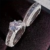 2Pcs Alloy with Crystal Rhinestone Finger Rings for Couple FS-WG6A3A8-04-1