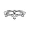 Cross Rhodium Plated 925 Sterling Silver Micro Pave Cubic Zirconia Finger Rings for Women RJEW-Q816-02P-2